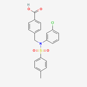 molecular formula C21H18ClNO4S B4931084 4-({(3-chlorophenyl)[(4-methylphenyl)sulfonyl]amino}methyl)benzoic acid 