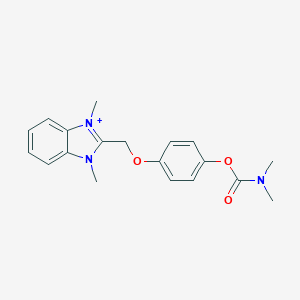 4-[(1,3-dimethyl-3H-benzimidazol-1-ium-2-yl)methoxy]phenyl dimethylcarbamate