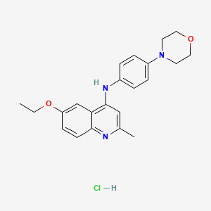 molecular formula C22H26ClN3O2 B4931112 6-ethoxy-2-methyl-N-[4-(4-morpholinyl)phenyl]-4-quinolinamine hydrochloride 