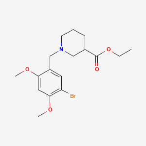 ethyl 1-(5-bromo-2,4-dimethoxybenzyl)-3-piperidinecarboxylate