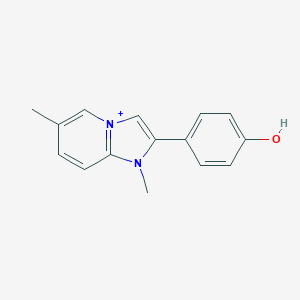 molecular formula C15H15N2O+ B493112 2-(4-Hydroxyphenyl)-1,6-dimethylimidazo[1,2-a]pyridin-1-ium 