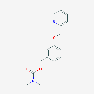 molecular formula C16H18N2O3 B493114 3-(2-Pyridinylmethoxy)benzyl dimethylcarbamate 