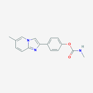 molecular formula C16H15N3O2 B493117 4-(6-Methylimidazo[1,2-a]pyridin-2-yl)phenyl methylcarbamate 