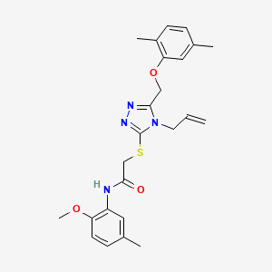 molecular formula C24H28N4O3S B4931181 2-({4-allyl-5-[(2,5-dimethylphenoxy)methyl]-4H-1,2,4-triazol-3-yl}thio)-N-(2-methoxy-5-methylphenyl)acetamide 