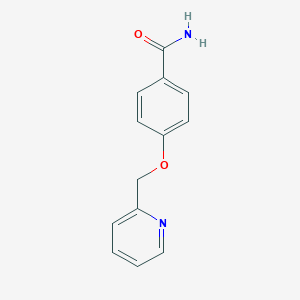 molecular formula C13H12N2O2 B493120 4-(2-Pyridinylmethoxy)benzamide 