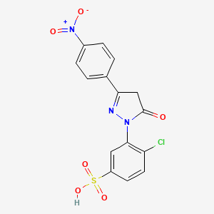 4-chloro-3-[3-(4-nitrophenyl)-5-oxo-4,5-dihydro-1H-pyrazol-1-yl]benzenesulfonic acid