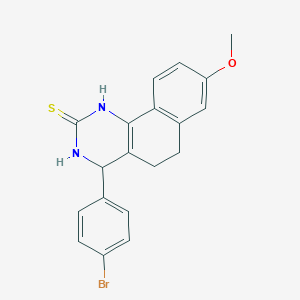molecular formula C19H17BrN2OS B4931217 4-(4-bromophenyl)-8-methoxy-3,4,5,6-tetrahydrobenzo[h]quinazoline-2(1H)-thione 