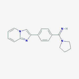 molecular formula C18H18N4 B493123 (4-Imidazo[1,2-a]pyridin-2-ylphenyl)(1-pyrrolidinyl)methanimine 