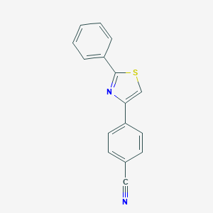 molecular formula C16H10N2S B493126 4-(2-Phenyl-1,3-thiazol-4-yl)benzonitrile CAS No. 724742-77-2