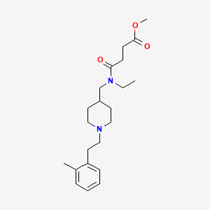 molecular formula C22H34N2O3 B4931284 methyl 4-[ethyl({1-[2-(2-methylphenyl)ethyl]-4-piperidinyl}methyl)amino]-4-oxobutanoate 