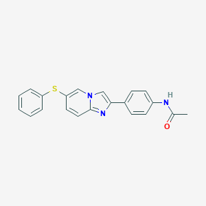molecular formula C21H17N3OS B493129 N-{4-[6-(phenylsulfanyl)imidazo[1,2-a]pyridin-2-yl]phenyl}acetamide 