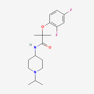 molecular formula C18H26F2N2O2 B4931294 2-(2,4-difluorophenoxy)-N-(1-isopropyl-4-piperidinyl)-2-methylpropanamide 