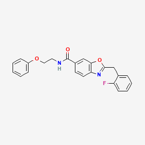 molecular formula C23H19FN2O3 B4931299 2-(2-fluorobenzyl)-N-(2-phenoxyethyl)-1,3-benzoxazole-6-carboxamide 
