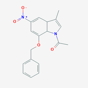 molecular formula C18H18N2O4 B493130 1-acetyl-7-(benzyloxy)-5-nitro-3-methyl-3a,7a-dihydro-1H-indole 