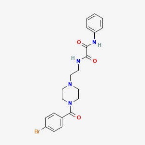 molecular formula C21H23BrN4O3 B4931305 N-{2-[4-(4-bromobenzoyl)-1-piperazinyl]ethyl}-N'-phenylethanediamide 