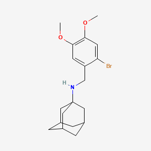 molecular formula C19H26BrNO2 B4931355 1-adamantyl(2-bromo-4,5-dimethoxybenzyl)amine 