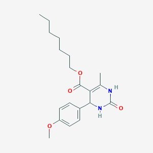 heptyl 4-(4-methoxyphenyl)-6-methyl-2-oxo-1,2,3,4-tetrahydro-5-pyrimidinecarboxylate