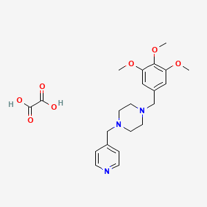 molecular formula C22H29N3O7 B4931382 1-(4-pyridinylmethyl)-4-(3,4,5-trimethoxybenzyl)piperazine oxalate 