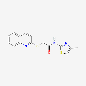 N-(4-methyl-1,3-thiazol-2-yl)-2-(2-quinolinylthio)acetamide