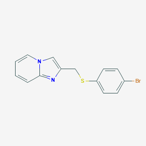 molecular formula C14H11BrN2S B493140 4-Bromophenyl imidazo[1,2-a]pyridin-2-ylmethyl sulfide 