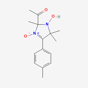 molecular formula C15H20N2O3 B4931402 1-[1-hydroxy-2,5,5-trimethyl-4-(4-methylphenyl)-3-oxido-2,5-dihydro-1H-imidazol-2-yl]ethanone 
