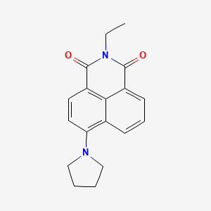 molecular formula C18H18N2O2 B4931415 2-ethyl-6-(1-pyrrolidinyl)-1H-benzo[de]isoquinoline-1,3(2H)-dione 