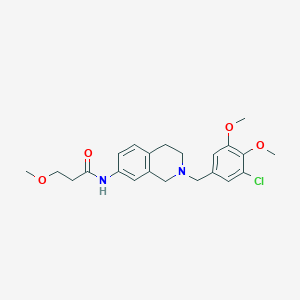 N-[2-(3-chloro-4,5-dimethoxybenzyl)-1,2,3,4-tetrahydro-7-isoquinolinyl]-3-methoxypropanamide