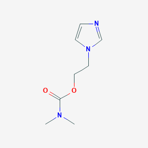 molecular formula C8H13N3O2 B493145 2-(1H-imidazol-1-yl)ethyl dimethylcarbamate 