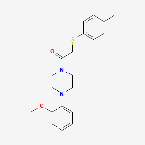 molecular formula C20H24N2O2S B4931466 1-(2-methoxyphenyl)-4-{[(4-methylphenyl)thio]acetyl}piperazine 