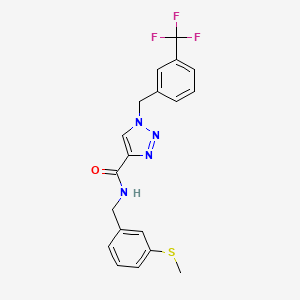 molecular formula C19H17F3N4OS B4931467 N-[3-(methylthio)benzyl]-1-[3-(trifluoromethyl)benzyl]-1H-1,2,3-triazole-4-carboxamide 