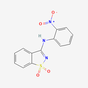 molecular formula C13H9N3O4S B4931473 N-(2-nitrophenyl)-1,2-benzisothiazol-3-amine 1,1-dioxide 
