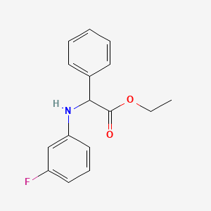 molecular formula C16H16FNO2 B4931488 ethyl [(3-fluorophenyl)amino](phenyl)acetate 