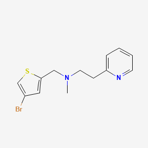molecular formula C13H15BrN2S B4931495 N-[(4-bromo-2-thienyl)methyl]-N-methyl-2-(2-pyridinyl)ethanamine 