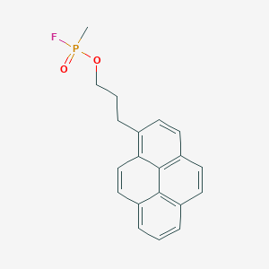 molecular formula C20H18FO2P B049315 1-[3-[Fluoro(methyl)phosphoryl]oxypropyl]pyrene CAS No. 114942-11-9