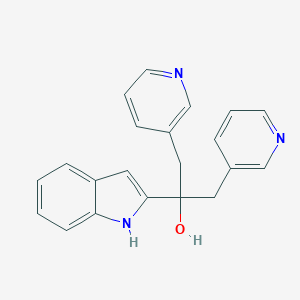 molecular formula C21H19N3O B493150 2-(1H-indol-2-yl)-1,3-di(3-pyridinyl)-2-propanol 