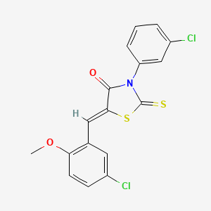 molecular formula C17H11Cl2NO2S2 B4931508 5-(5-chloro-2-methoxybenzylidene)-3-(3-chlorophenyl)-2-thioxo-1,3-thiazolidin-4-one 