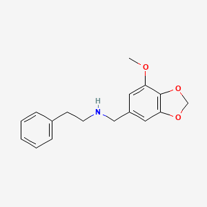 molecular formula C17H19NO3 B4931516 N-[(7-methoxy-1,3-benzodioxol-5-yl)methyl]-2-phenylethanamine 