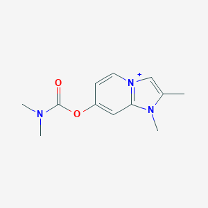 molecular formula C12H16N3O2+ B493154 1,2-Dimethylimidazo[1,2-a]pyridin-1-ium-7-yl dimethylcarbamate 