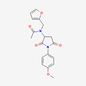 molecular formula C18H18N2O5 B4931542 N-(2-furylmethyl)-N-[1-(4-methoxyphenyl)-2,5-dioxo-3-pyrrolidinyl]acetamide 