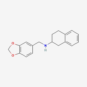 molecular formula C18H19NO2 B4931548 (1,3-benzodioxol-5-ylmethyl)1,2,3,4-tetrahydro-2-naphthalenylamine 