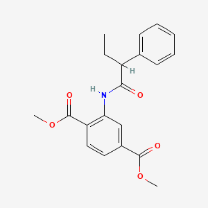 molecular formula C20H21NO5 B4931582 dimethyl 2-[(2-phenylbutanoyl)amino]terephthalate 