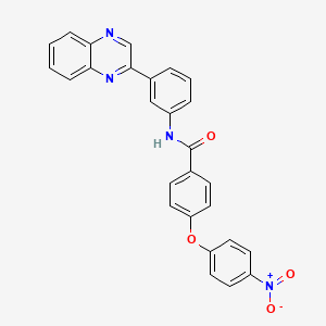 molecular formula C27H18N4O4 B4931594 4-(4-nitrophenoxy)-N-[3-(2-quinoxalinyl)phenyl]benzamide 