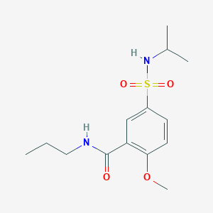 molecular formula C14H22N2O4S B4931610 5-[(isopropylamino)sulfonyl]-2-methoxy-N-propylbenzamide 