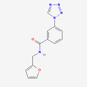 molecular formula C13H11N5O2 B4931618 N-(2-furylmethyl)-3-(1H-tetrazol-1-yl)benzamide 