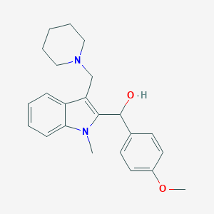 (4-methoxyphenyl)[1-methyl-3-(1-piperidinylmethyl)-1H-indol-2-yl]methanol