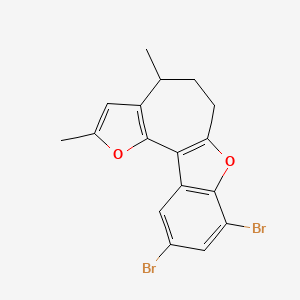 molecular formula C17H14Br2O2 B4931626 8,10-dibromo-2,4-dimethyl-5,6-dihydro-4H-furo[2',3':3,4]cyclohepta[1,2-b][1]benzofuran 