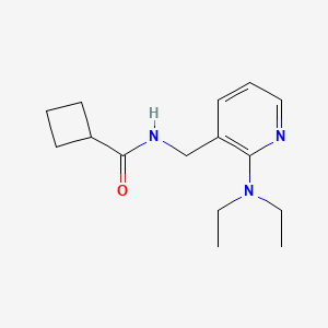 molecular formula C15H23N3O B4931633 N-{[2-(diethylamino)-3-pyridinyl]methyl}cyclobutanecarboxamide 