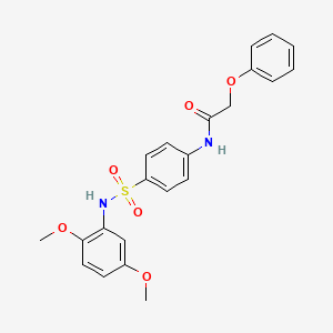 molecular formula C22H22N2O6S B4931638 N-(4-{[(2,5-dimethoxyphenyl)amino]sulfonyl}phenyl)-2-phenoxyacetamide 