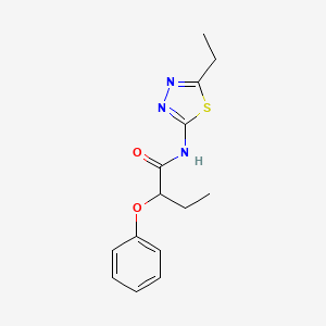 molecular formula C14H17N3O2S B4931651 N-(5-ethyl-1,3,4-thiadiazol-2-yl)-2-phenoxybutanamide 