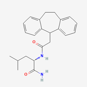 N~2~-(10,11-dihydro-5H-dibenzo[a,d][7]annulen-5-ylacetyl)-L-leucinamide